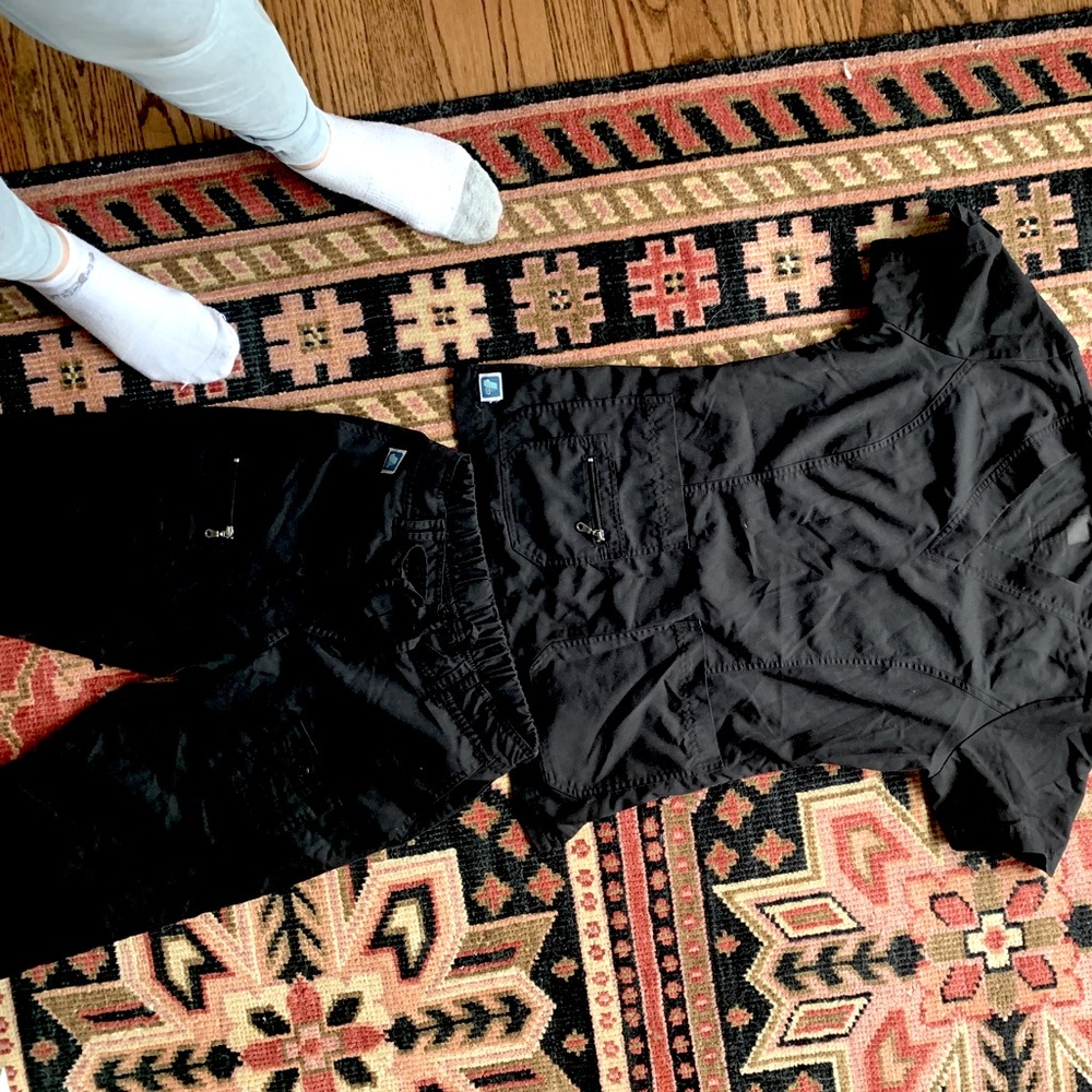 Adar slim fit cargo scrubs set